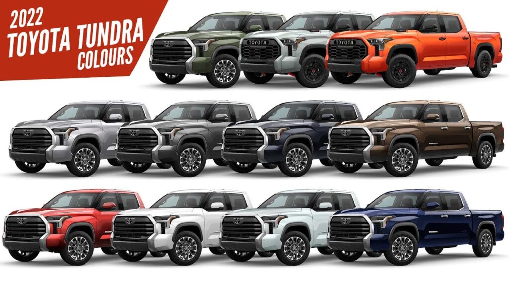 Découvrez les options de couleurs captivantes du Toyota Tundra 2022 : un guide complet pour les passionnés de camionnettes